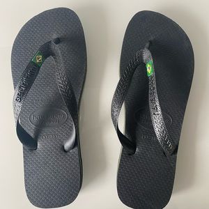 Black unisex havaianas